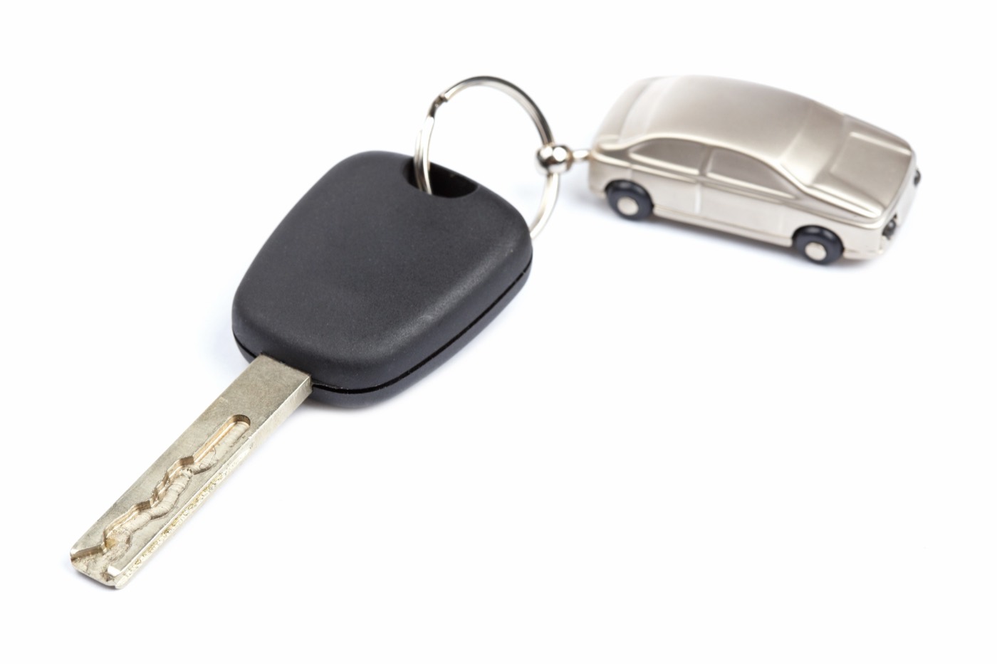A car key with a cut blade